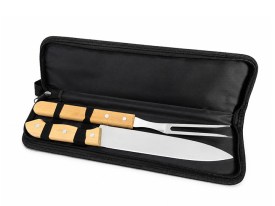 Set cuchillo y tenedor largo en estuche